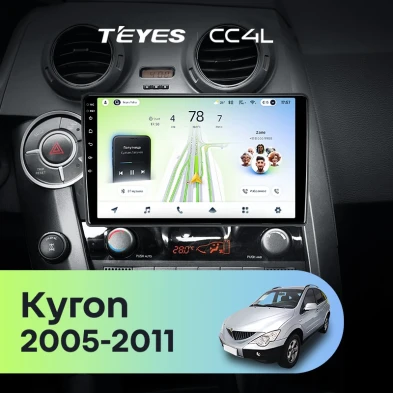 Штатная магнитола Teyes CC4L 6/64 SsangYong Kyron (2005-2011)