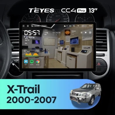Штатная магнитола Teyes CC4 Pro 8/128 Nissan X-Trail T30 (2000-2007) F1 (13")