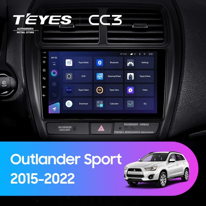Штатная магнитола Teyes CC3 4/32 Mitsubishi Outlander Sport (2015-2026) Тип-A