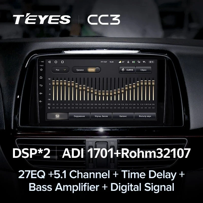 Штатная магнитола Teyes CC3 4/32 Mazda 6 GL GJ (2012-2017) Тип-A