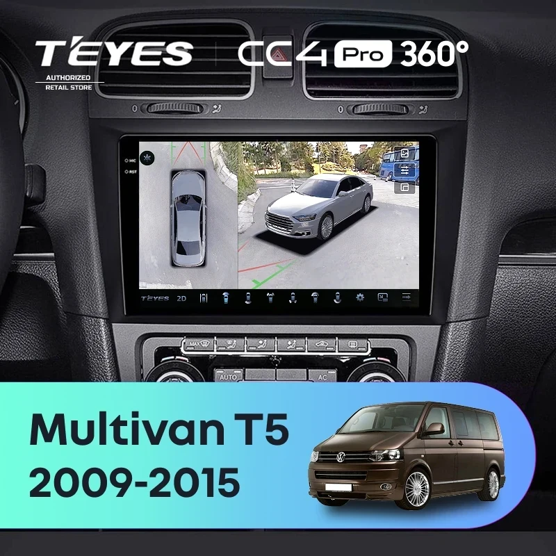 Штатная магнитола Teyes CC4 Pro 360 8/128 Volkswagen Multivan T5 (2009-2015)