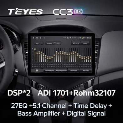 Штатная магнитола Teyes CC3 2K 4/32 Chevrolet Cruze J300 (2008-2014) (13")
