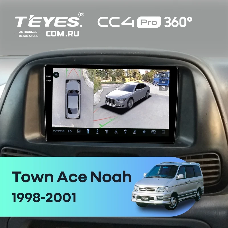 Штатная магнитола Teyes CC4 Pro 360 12/256 Toyota Town Ace Noah (1998-2001)