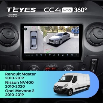 Штатная магнитола Teyes CC4 Pro 360 12/256 Opel Movano 2 (2010-2019) F2