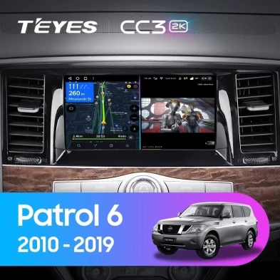 Штатная магнитола Teyes CC3 2K 360 6/128 Nissan Patrol 6 Y62 (2010-2019)