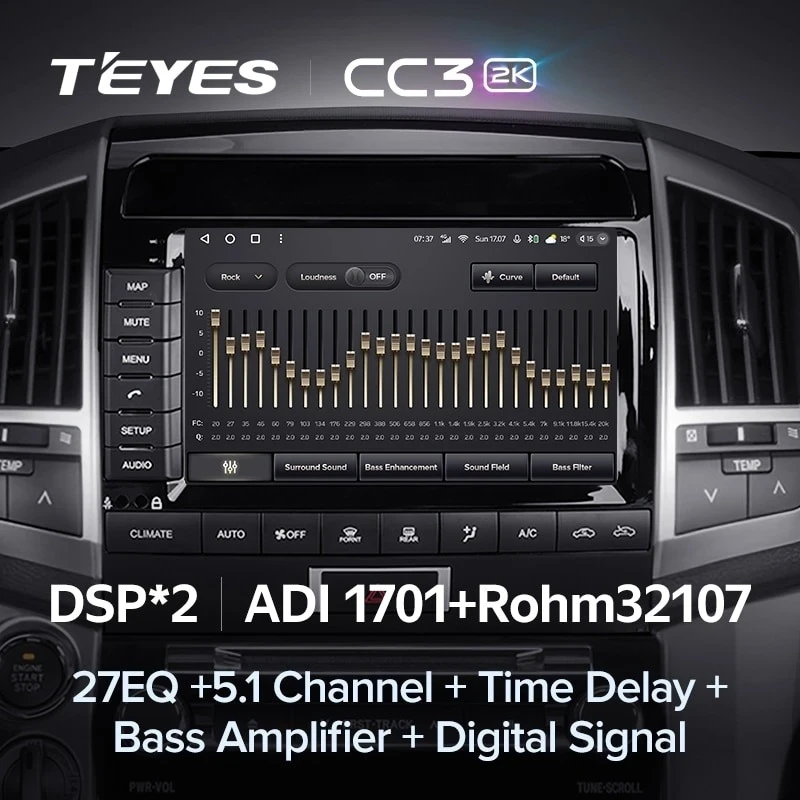 Штатная магнитола Teyes CC3 2K 4/64 Toyota Land Cruiser 11 200 (2007-2015) F2 Тип-A