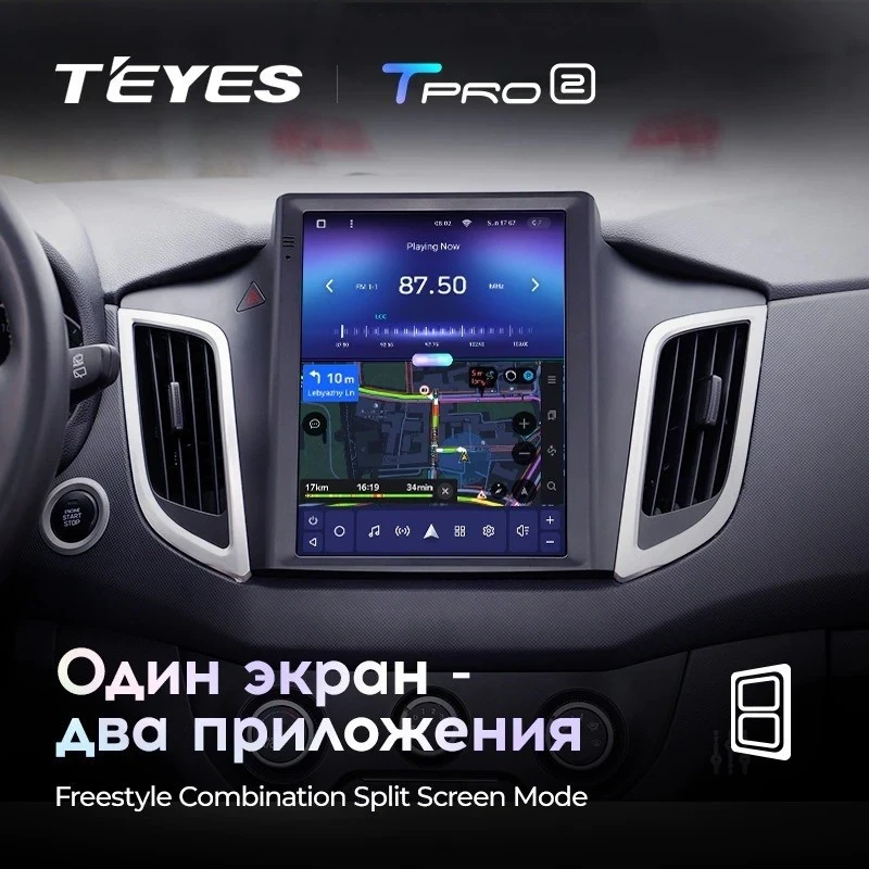 Штатная магнитола Tesla style Teyes TPRO 2 3/32 Hyundai Creta (2015-2019)