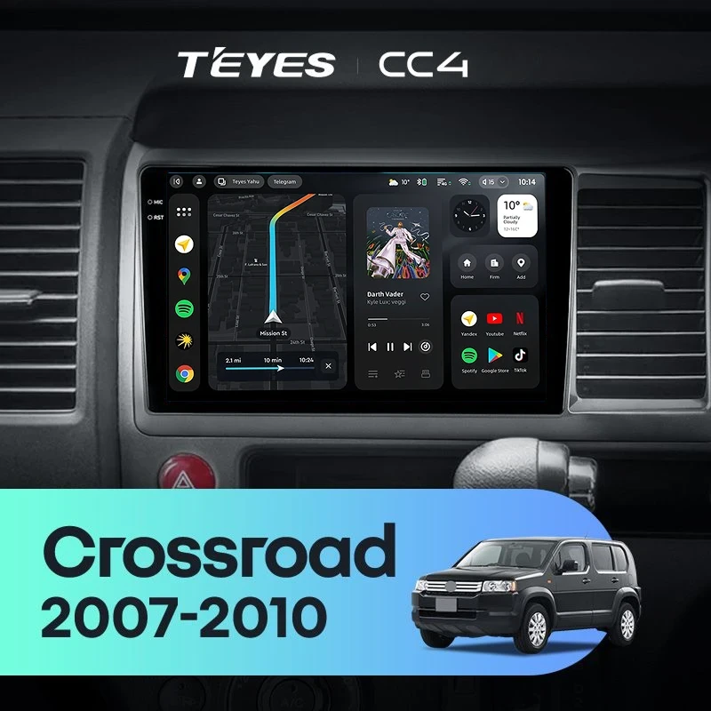 Штатная магнитола Teyes CC4 6/64 Honda Crossroad (2007-2010) Правый руль