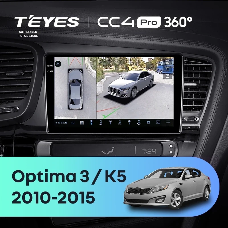 Штатная магнитола Teyes CC4 Pro 360 12/256 Kia Optima 3 TF (2010-2015) F1