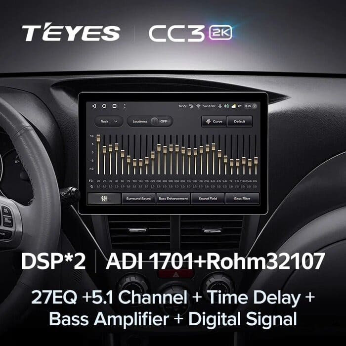Штатная магнитола Teyes CC3 2K 4/64 Subaru Impreza GH GE (2007-2013) (13")
