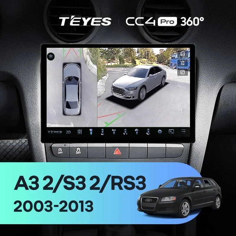 Штатная магнитола Teyes CC4 Pro 360 12/256 Audi RS3 1 (2011-2012) (13")