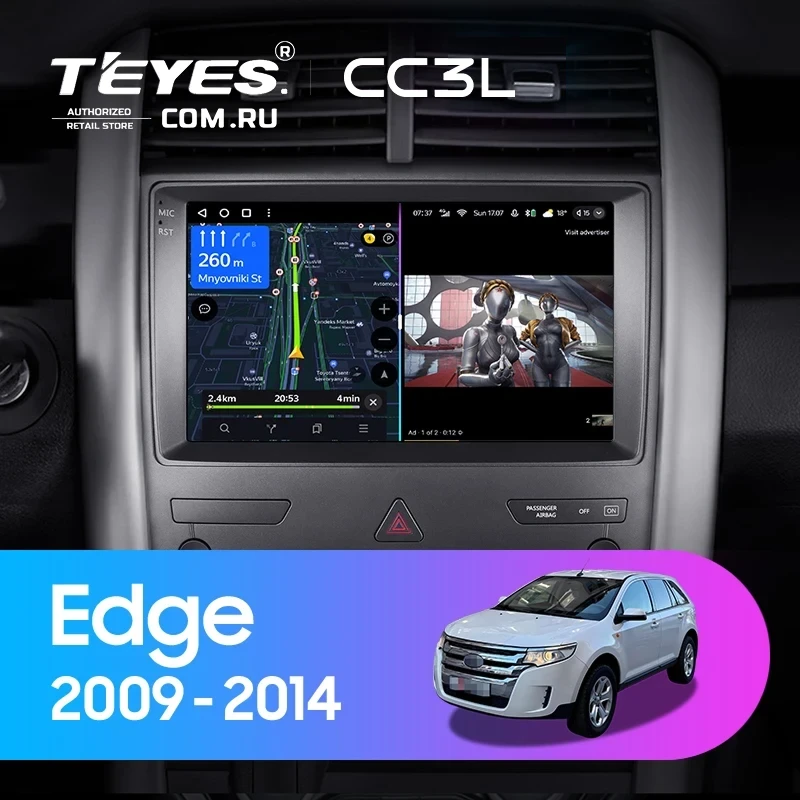 Штатная магнитола Teyes CC3L 4/64 Ford Edge U387 (2009-2014)