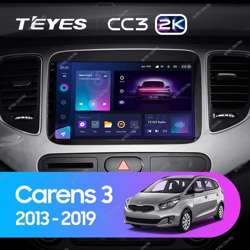 Штатная магнитола Teyes CC3 2K 6/128 Kia Carens RP 3 (2013-2019)