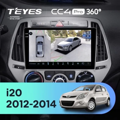 Штатная магнитола Teyes CC4 Pro 360 12/256 Hyundai i20 2 (2012-2014)