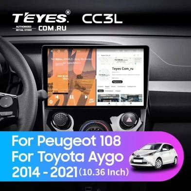 Штатная магнитола Teyes CC3L 4/32 Toyota Aygo B40 (2014-2021) F2