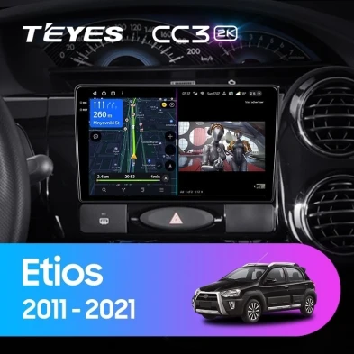Штатная магнитола Teyes CC3 2K 4/32 Toyota Etios (2011-2021)
