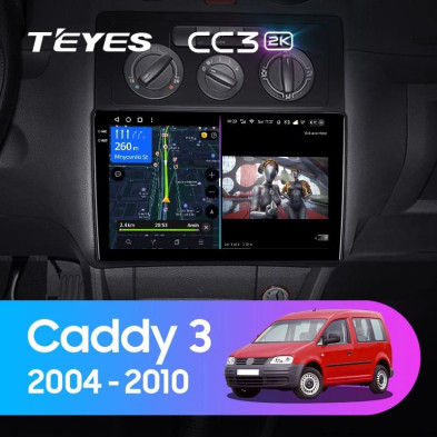 Штатная магнитола Teyes CC3 2K 360 6/128 Volkswagen Caddy 2K (2004-2010) (10 inch Universal)