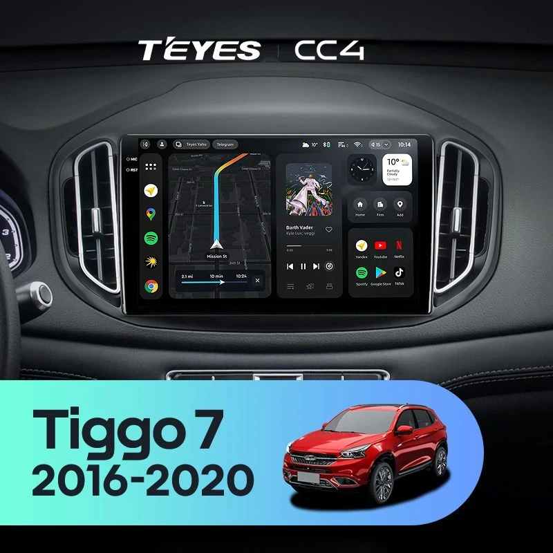 Штатная магнитола Teyes CC4 6/64 Chery Tiggo 7 (2016-2020) F1