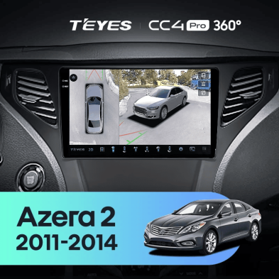 Штатная магнитола Teyes CC4 Pro 360 8/128 Hyundai Azera 2 (2011-2014) F2