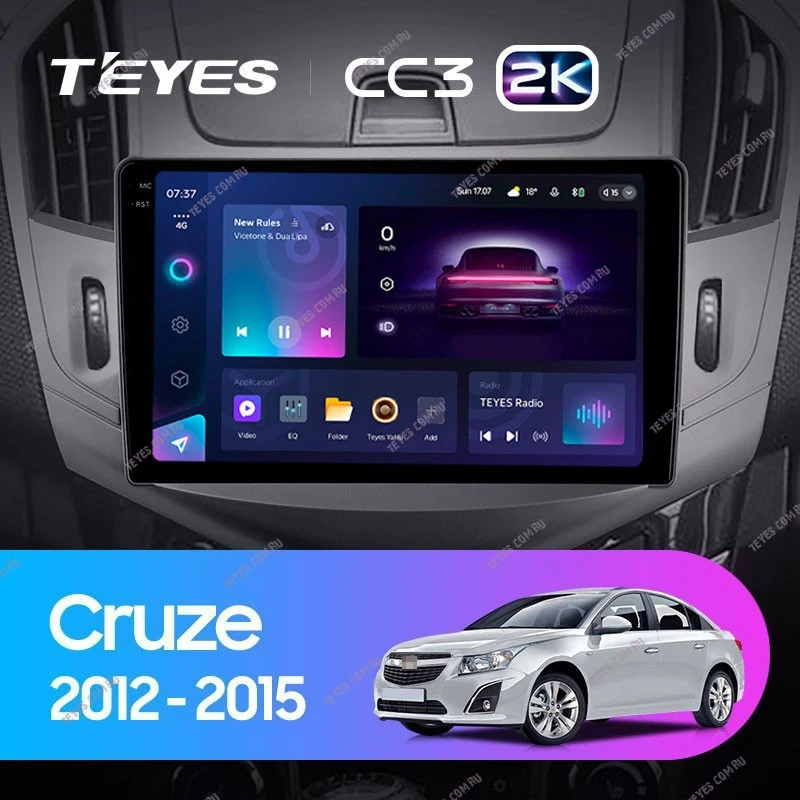 Штатная магнитола Teyes CC3 2K 360 6/128 Chevrolet Cruze J300 J308 (2012-2015) F1