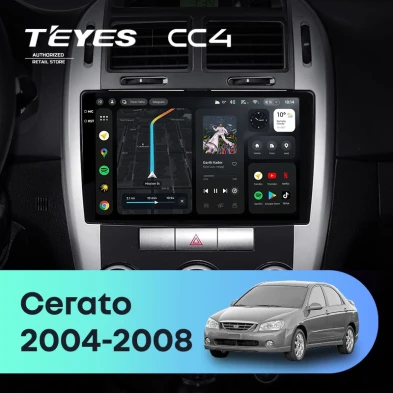 Штатная магнитола Teyes CC4 8/128 Kia Cerato 1 LD (2004-2008) F1