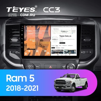 Штатная магнитола Teyes CC3 4/32 Dodge Ram 4 IV DJ DS (2018-2021) (0din) F1