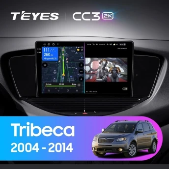 Штатная магнитола Teyes CC3 2K 360 6/128 Subaru Tribeca WX W10 (2004-2014)
