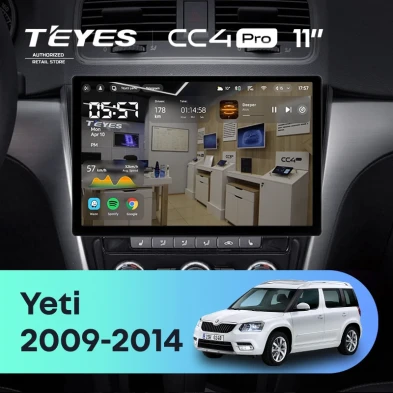 Штатная магнитола Teyes CC4 Pro 12/256 Skoda Yeti 5L (2009-2014) (11")