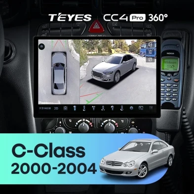 Штатная магнитола Teyes CC4 Pro 360 8/128 Mercedes-Benz C/CLK-Class S203 W203 W209 A209 (2000-2005) F1 (11")