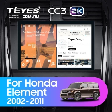 Штатная магнитола Teyes CC3 2K 4/64 Honda Element YH (2002-2011) (11")