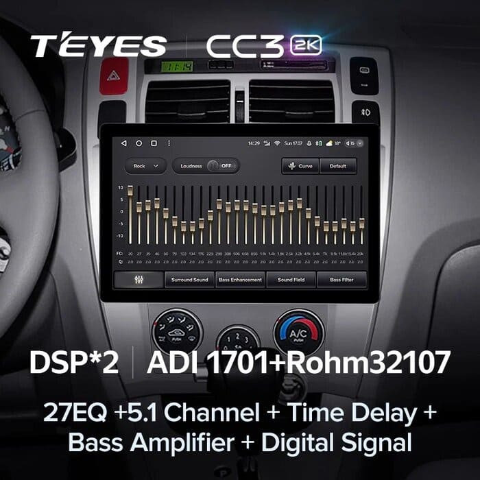 Штатная магнитола Teyes CC3 2K 6/128 Hyundai Tucson 1 (2004-2009) F1 (13")