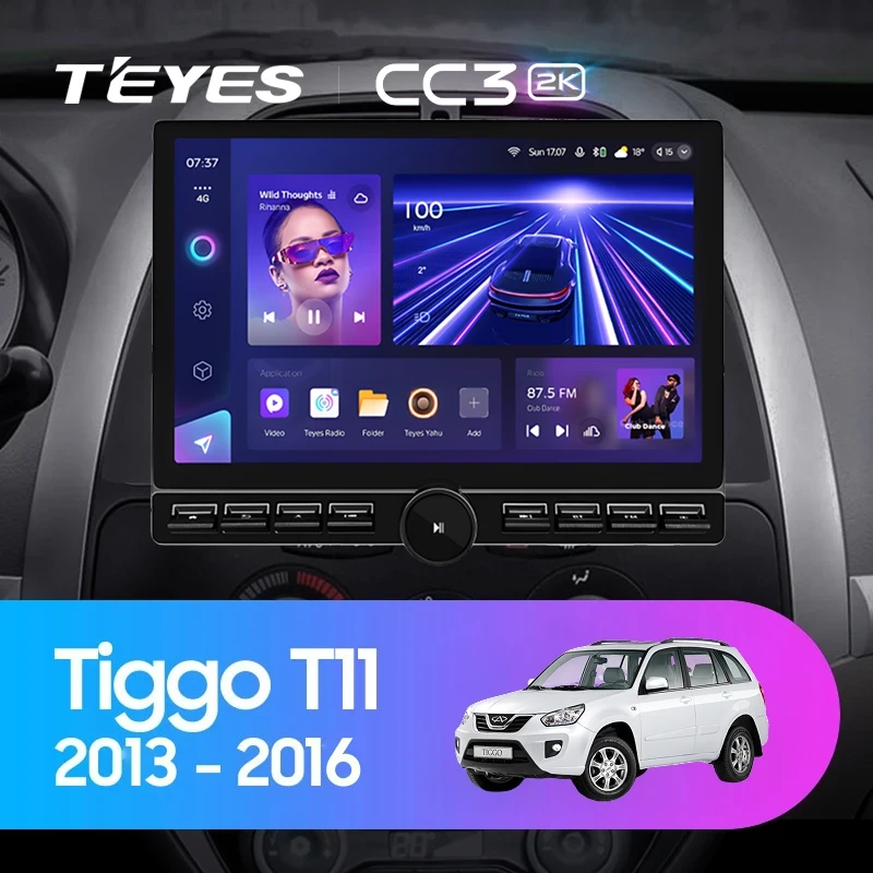 Штатная магнитола Teyes CC3 2K 6/128 Chery Tiggo T11 FL (2013-2016) (13" с кнопками)