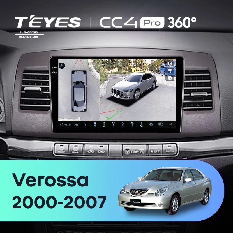 Штатная магнитола Teyes CC4 Pro 360 12/256 Toyota Verossa (2000-2007) F2