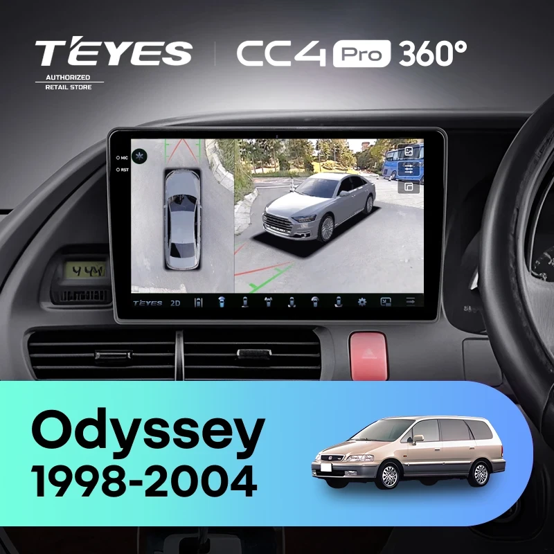 Штатная магнитола Teyes CC4 Pro 360 8/128 Honda Odyssey RL1 (1998-2004) Тип-B Правый руль