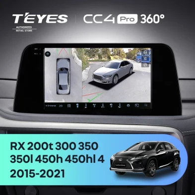 Штатная магнитола Teyes CC4 Pro 360 12/256 Lexus RX200t RX300 RX350 RX350l RX450h RX450hl AL20 IV (2015-2021)