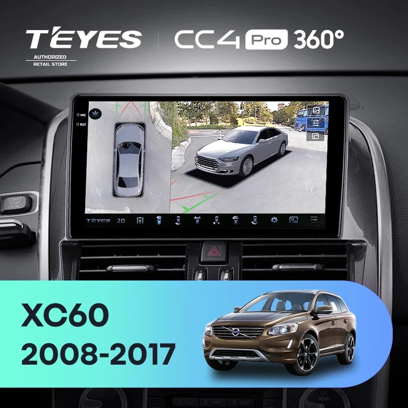 Штатная магнитола Teyes CC4 Pro 360 12/256 Volvo XC60 I 1 (2013-2017) Тип-B