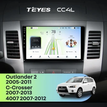 Штатная магнитола Teyes CC4L 6/64 Mitsubishi Outlander 2 (2005-2011) Тип-A