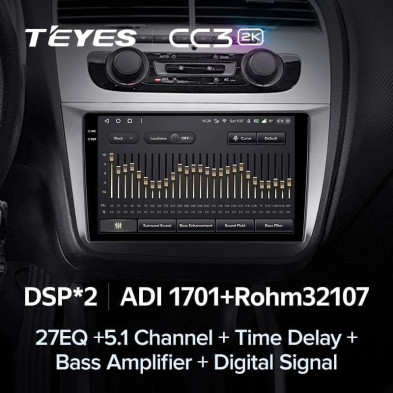 Штатная магнитола Teyes CC3 2K 6/128 Seat Toledo (2004-2019)