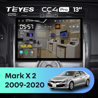 Штатная магнитола Teyes CC4 Pro 12/256 Toyota Mark X 2 X130 (2009-2020) (13")