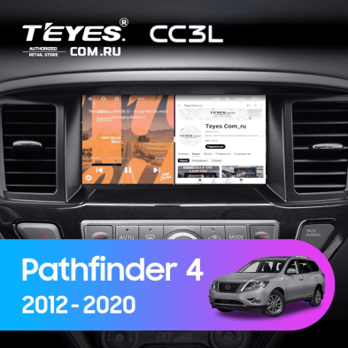Штатная магнитола Teyes CC3L 4/64 Nissan Pathfinder 4 R52 (2012-2020) F1