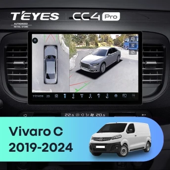 Штатная магнитола Teyes CC4 Pro 360 8/128 Opel Vivaro C (2019-2024) (13")