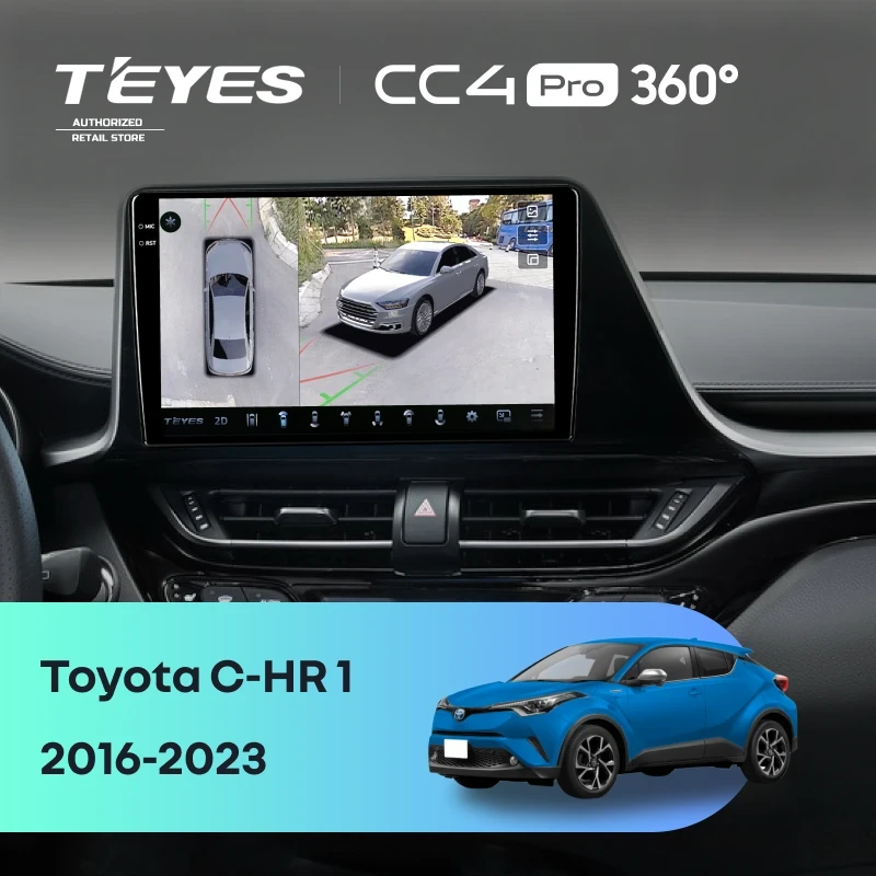 Штатная магнитола Teyes CC4 Pro 360 8/128 Toyota C-HR 1 (2016-2023) F1
