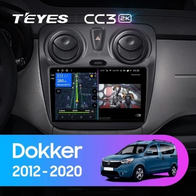 Штатная магнитола Teyes CC3 2K 4/32 Renault Dokker (2012-2020)