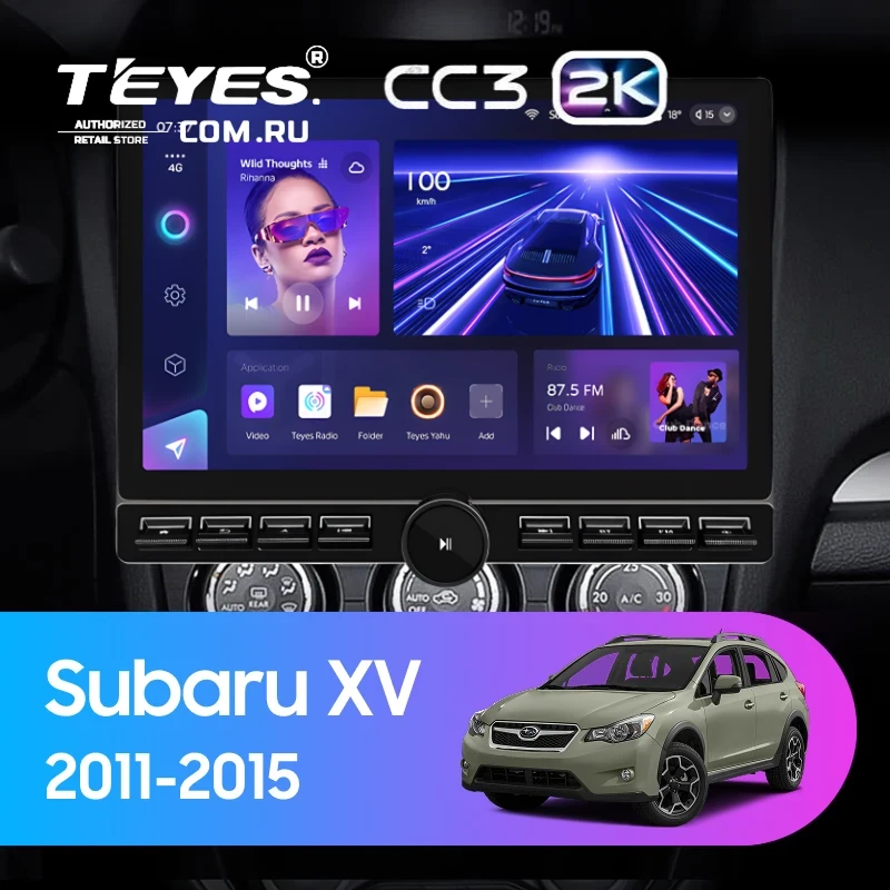 Штатная магнитола Teyes CC3 2K 6/128 Subaru XV (2011-2015) Тип-B (13" с кнопками)