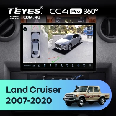Штатная магнитола Teyes CC4 Pro 360 8/128 Toyota Land Cruiser 70 Series LC 79 (2007-2020) (11") (Дерево)