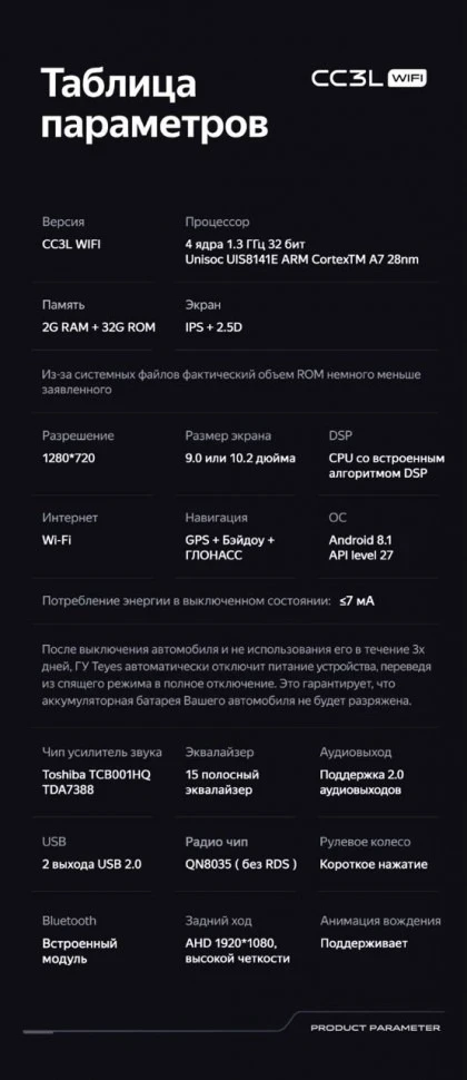 Штатная магнитола Teyes CC3L WiFi 2/32 Lada Priora 1 (2007-2013) F2 (серебро)