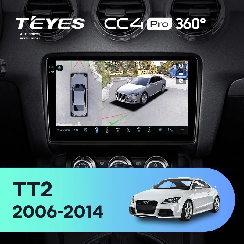 Штатная магнитола Teyes CC4 Pro 360 8/128 Audi TT 2 (2006-2014)