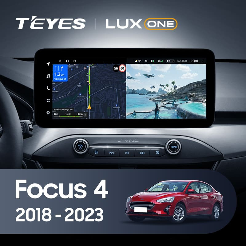 Штатная магнитола Teyes LUX ONE 4/64 Ford Focus 4 Mk 4 (2018-2023)