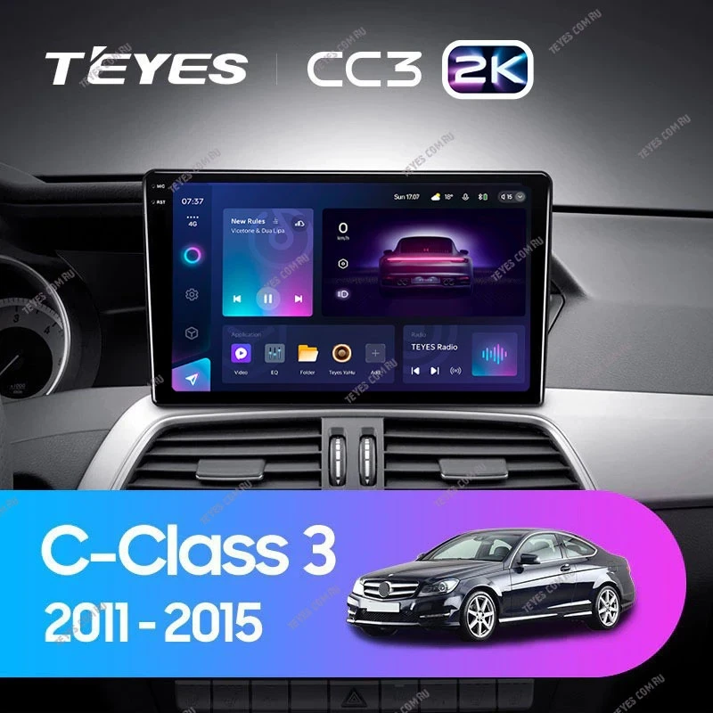Штатная магнитола Teyes CC3 2K 4/32 Mercedes-Benz C-Class W204 C204 S204 (2011-2015)