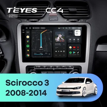 Штатная магнитола Teyes CC4 6/64 Volkswagen Scirocco 3 (2008-2014) F3 (Серая)